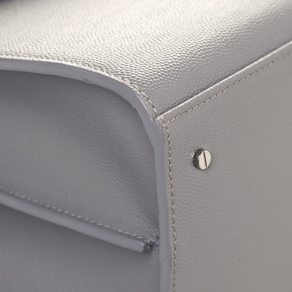 Saint Laurent Grain de Poudre Medium Classic Monogram Cassandra Top Handle Granite 9 of 15