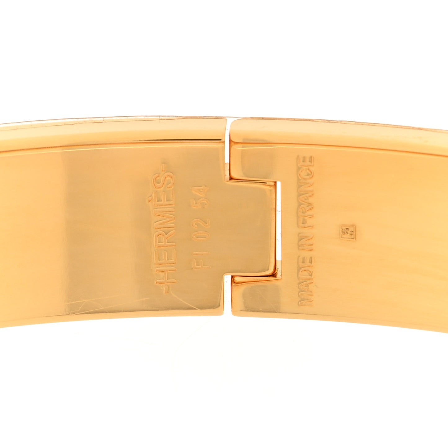 Enamel Narrow Clic Clac H Bracelet GM White
