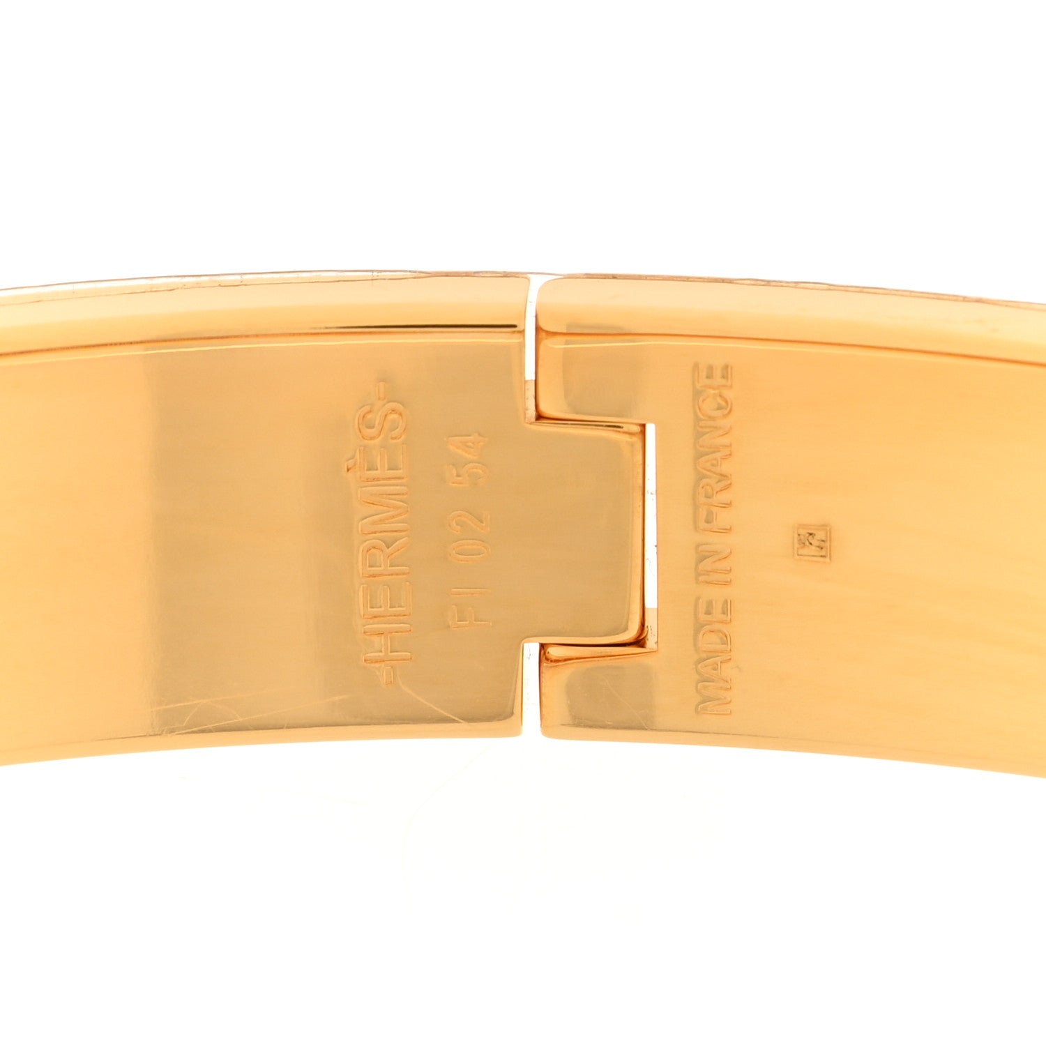 Hermes Enamel Narrow Clic Clac H Bracelet GM White 4 of 5