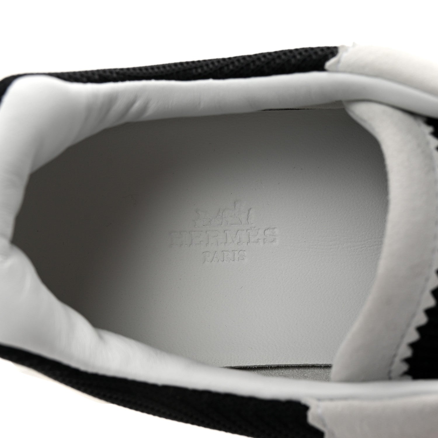 Hermes Ripstop Fabric Suede Mens Bouncing Sneakers 42.5 Black White 8 of 9