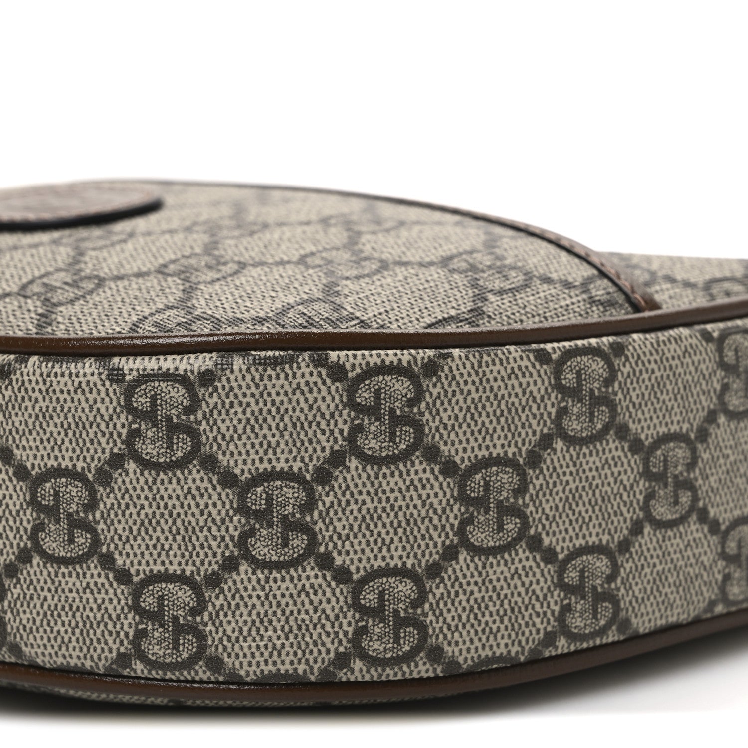 Gucci GG Supreme Monogram Azalea Calfskin Mini Retro Interlocking G Half Moon Bag Beige Ebony Brown Sugar 10 of 10
