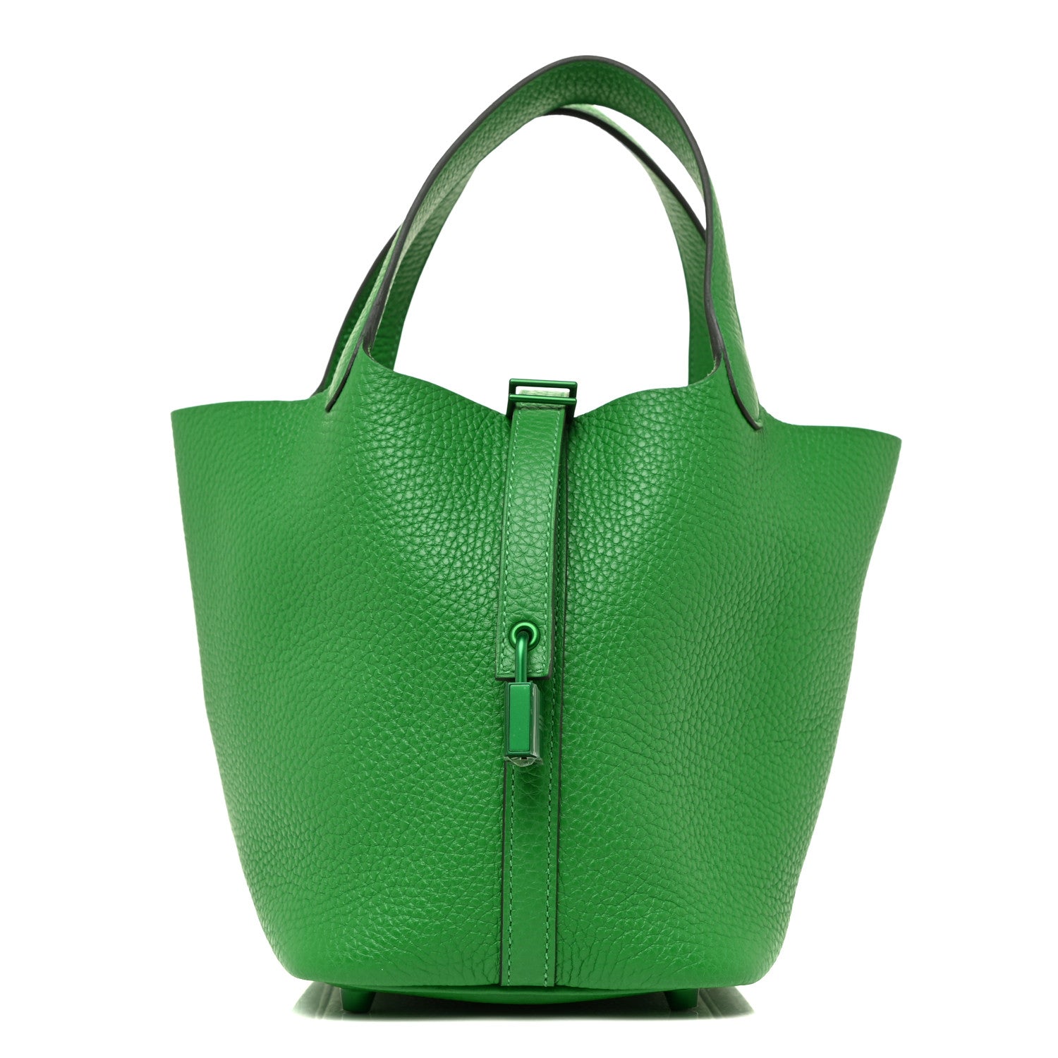 Hermes Taurillon Clemence Monochrome Picotin Lock 18 PM Bambou 1 of 10