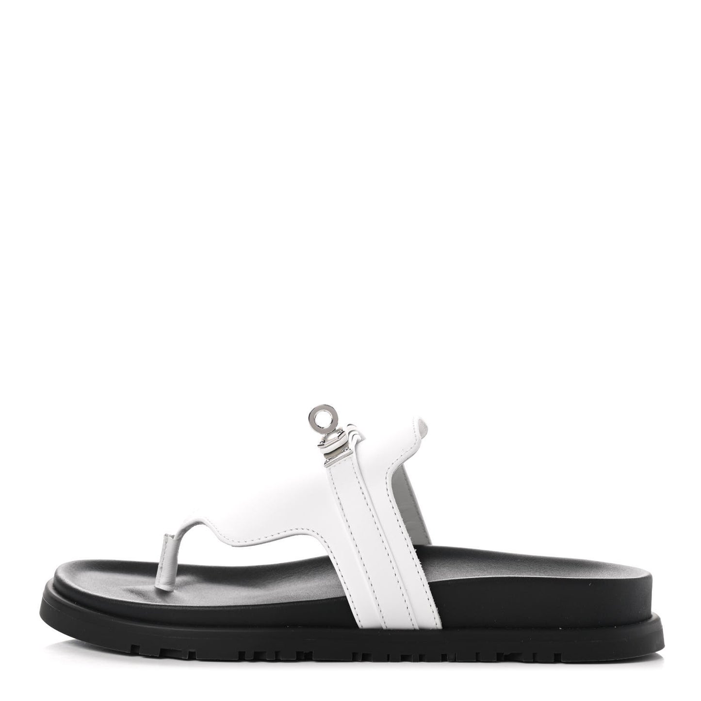 Calfskin Womens Empire Sandals 36 White