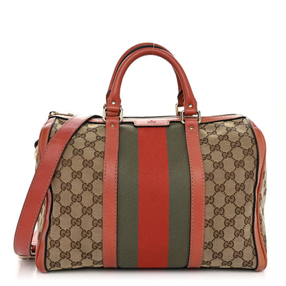 Gucci Monogram Vintage Web Medium Boston Pink 1 of 13