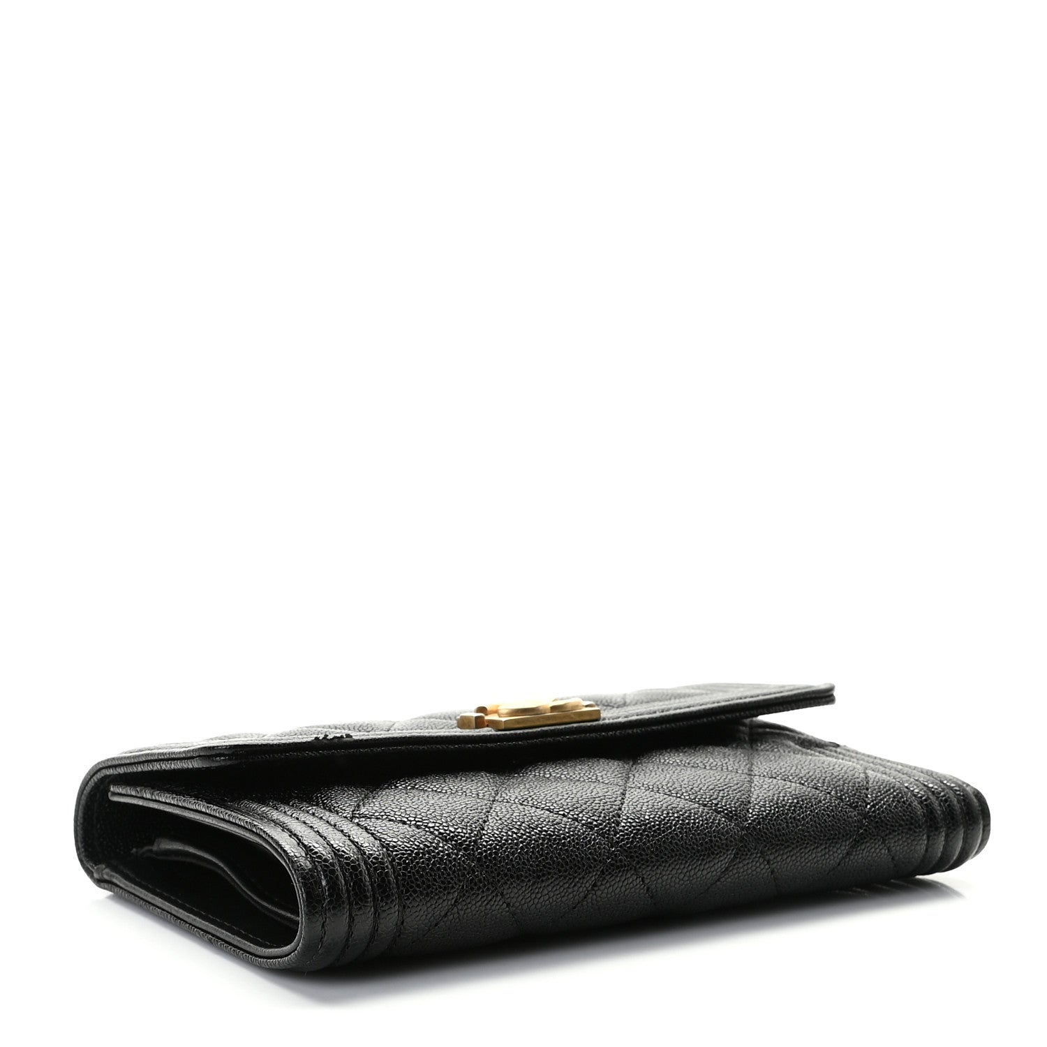 Chanel Caviar Quilted Medium Boy Flap Wallet Black 4 of 7