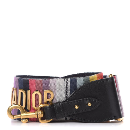 Christian Dior Canvas Embroidered Studded Rainbow J’Adior Shoulder Strap 1 of 5