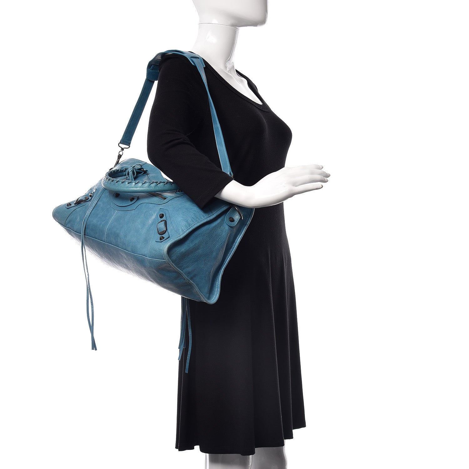 Balenciaga Agneau Classic Hardware Part Time Cyclade 3 of 21