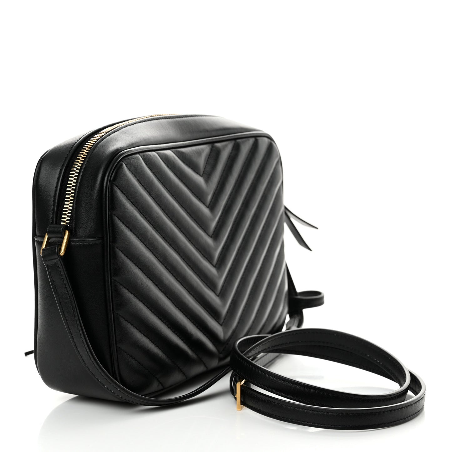 Calfskin Matelasse Monogram Lou Camera Bag Black