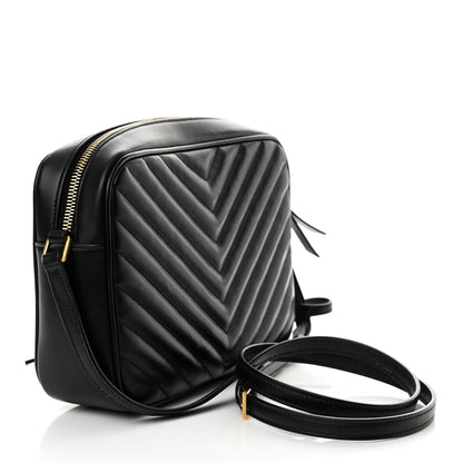 Saint Laurent Calfskin Matelasse Monogram Lou Camera Bag Black 3 of 14