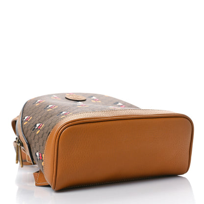 Gucci X DISNEY Mini Vintage GG Supreme Monogram Mickey Mouse Small Dome Backpack Beige Vintage Sun Oil 4 of 9