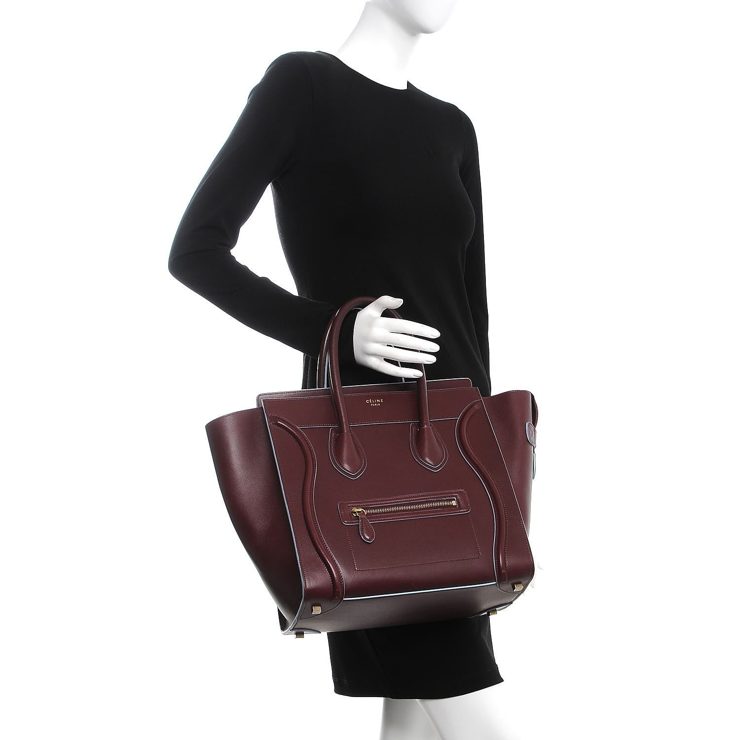 Celine Palmelato Mini Luggage Light Burgundy 2 of 21