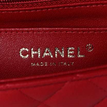 Chanel Lambskin Quilted Mini Rectangular Flap Red 5 of 11