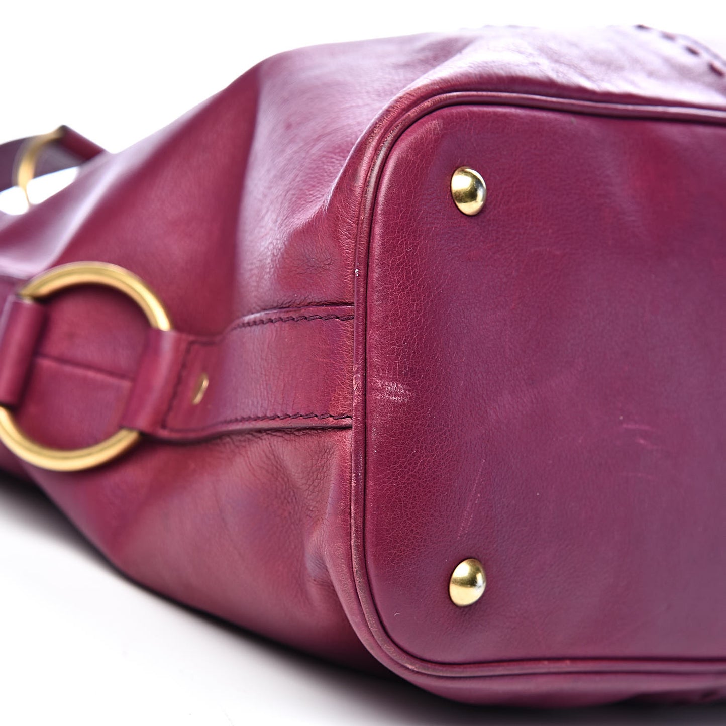 Calfskin Oversized Muse Black Cherry