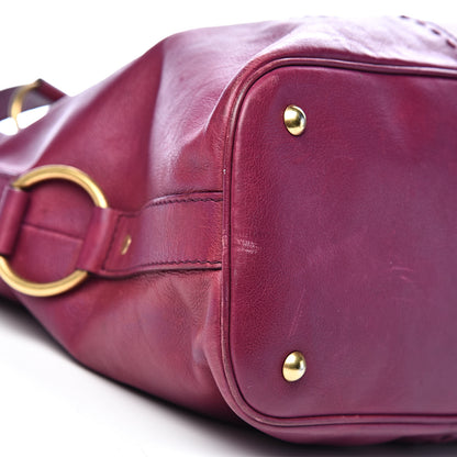 Saint Laurent Calfskin Oversized Muse Black Cherry 13 of 18