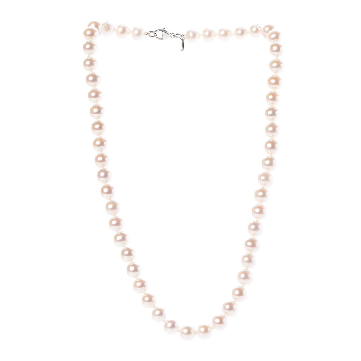 Sterling Silver Freshwater Cultured Pearl 9-10mm Ziegfeld Necklace