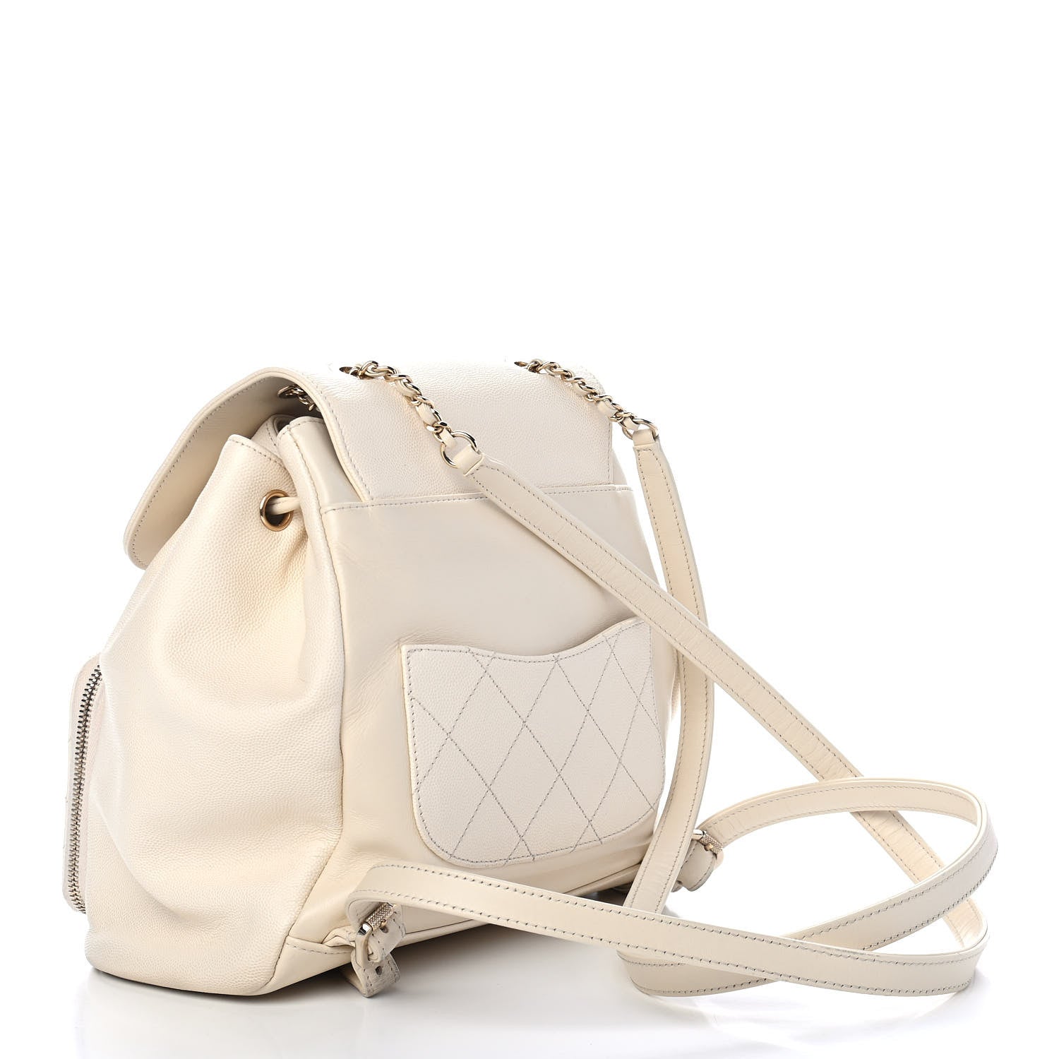 Chanel Caviar Quilted Business Affinity Backpack White 2 of 15
