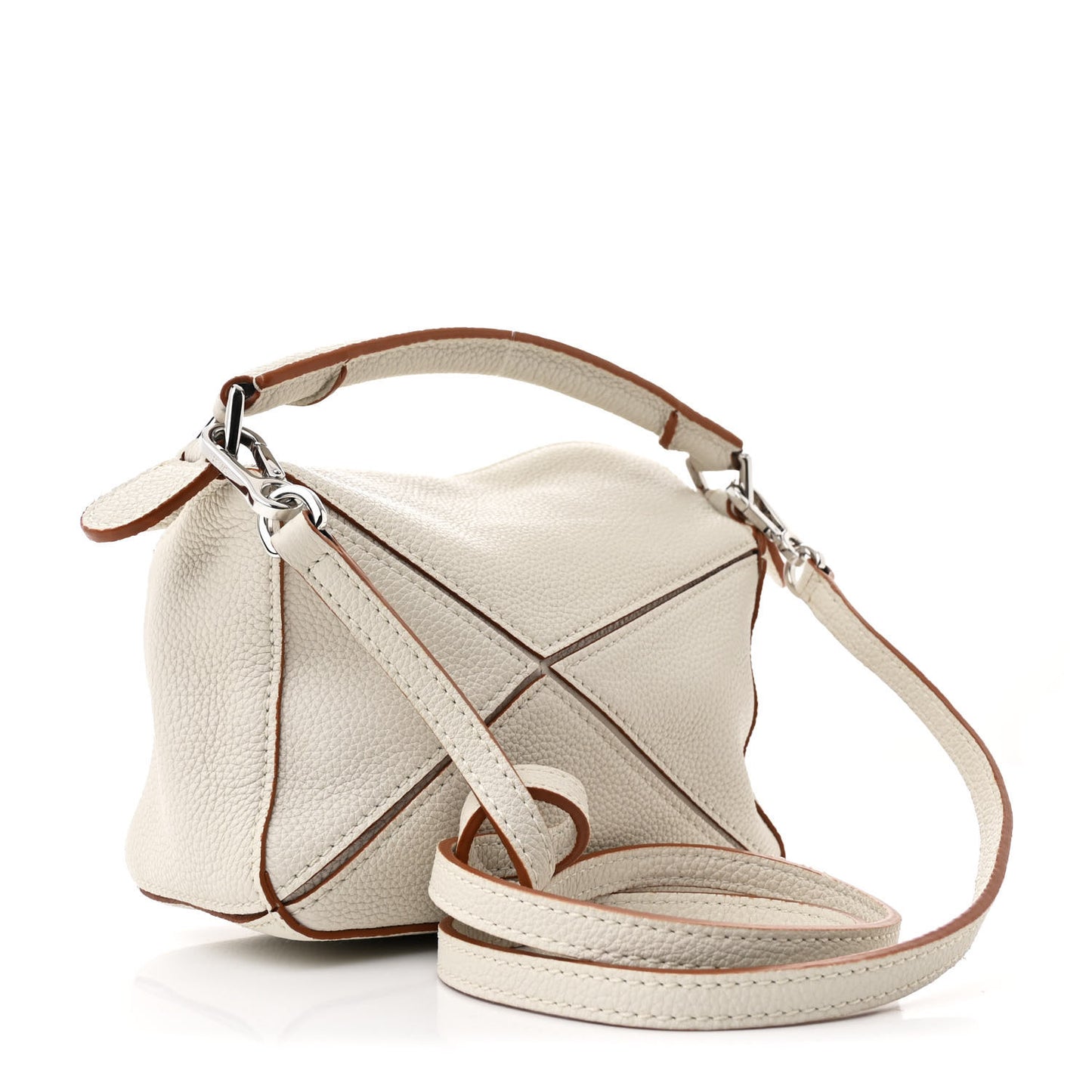 Calfskin Mini Puzzle Bag Soft White