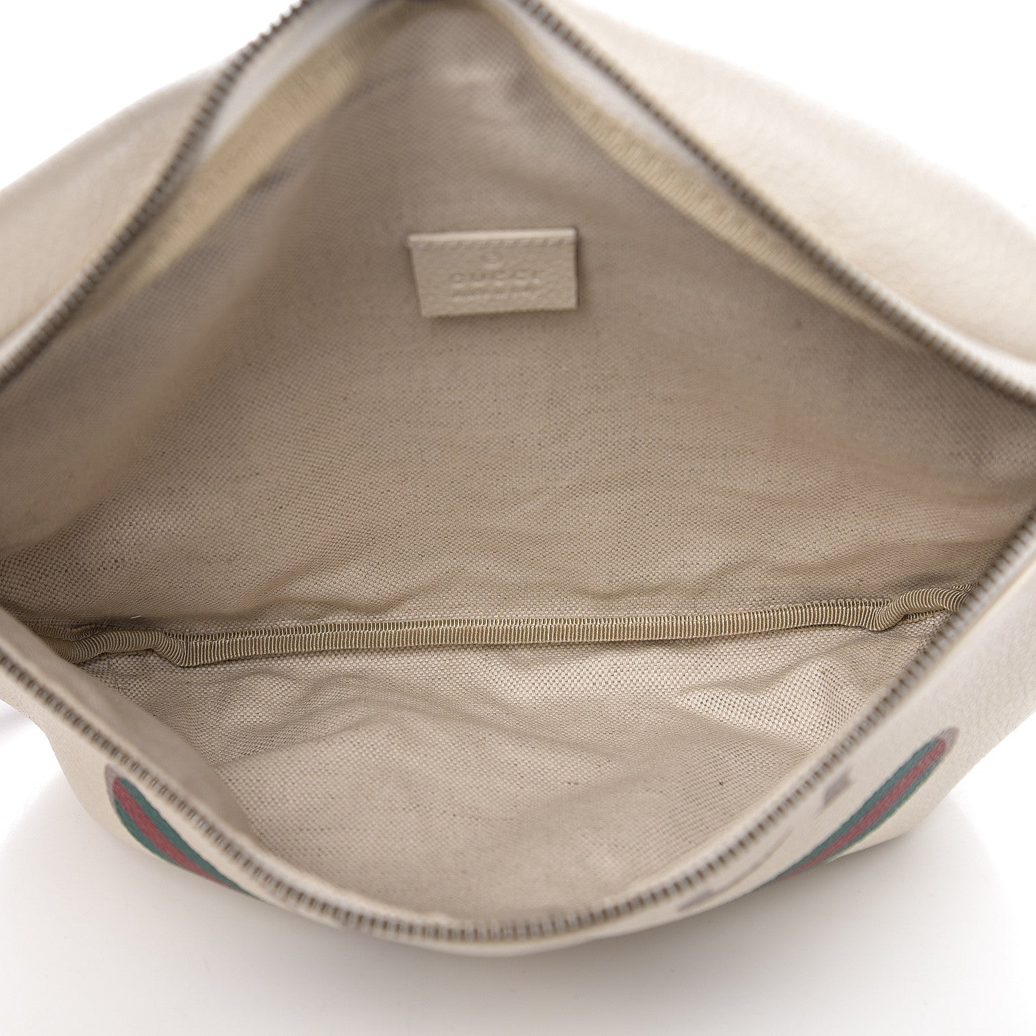 Gucci Grained Calfskin Logo Belt Bag White 4 of 9