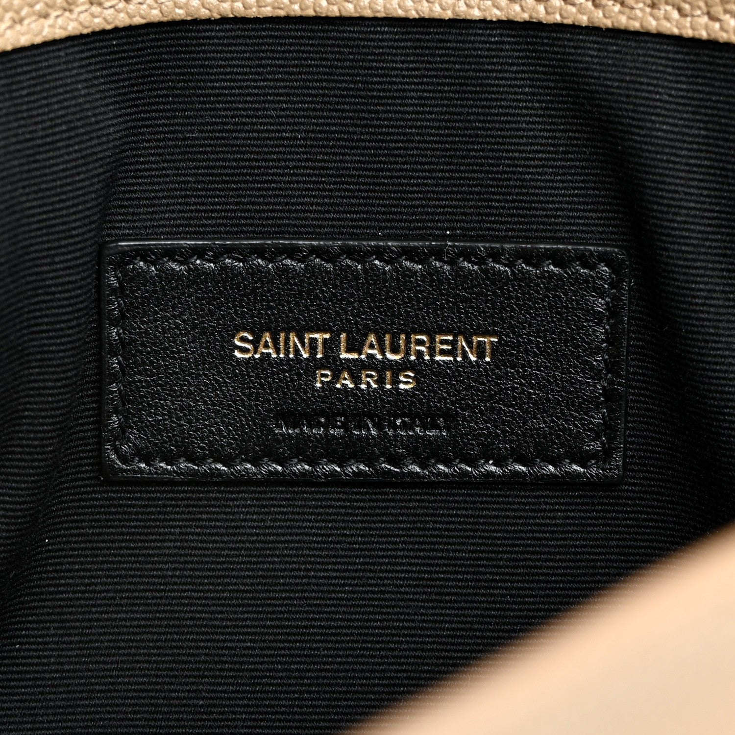 Saint Laurent Grain De Poudre Uptown Pouch Dark Beige 6 of 7
