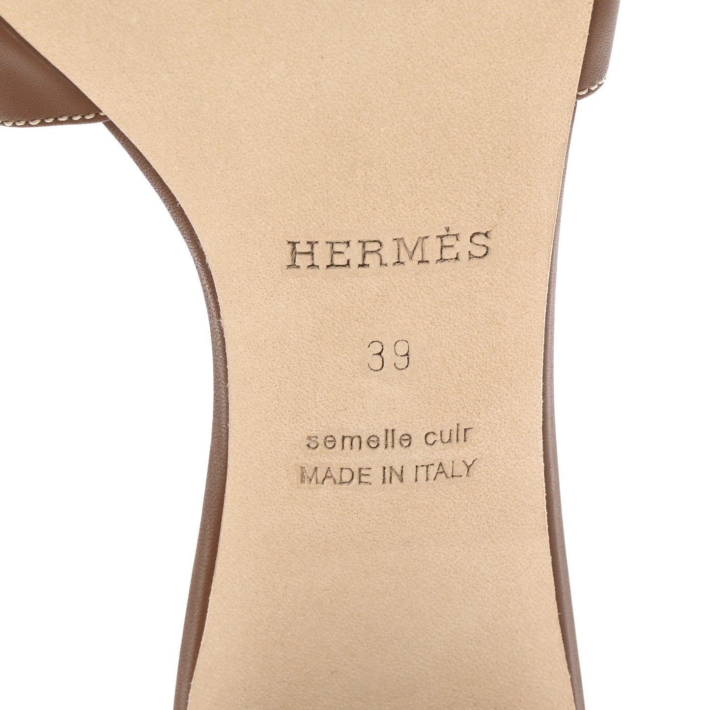 Calfskin Oasis Sandals 39 Gold