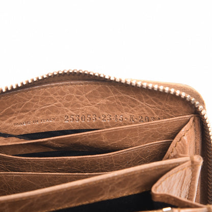 Balenciaga Agneau Giant 12 Rose Gold Hardware Continental Zip Around Wallet Cumin 7 of 7
