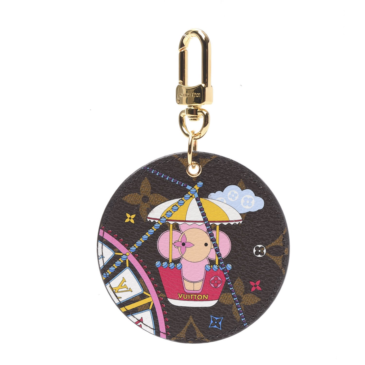 Louis Vuitton Monogram 2020 Christmas Animation Big Wheel Bag Charm Key Ring Rose Ballerine 1 of 4