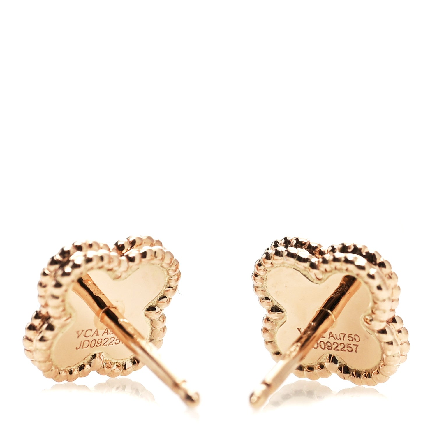 Van Cleef & Arpels 18K Rose Gold Sweet Alhambra Earrings 4 of 5