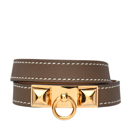 Hermes Swift Rivale Double Tour Bracelet S Etoupe 1 of 4