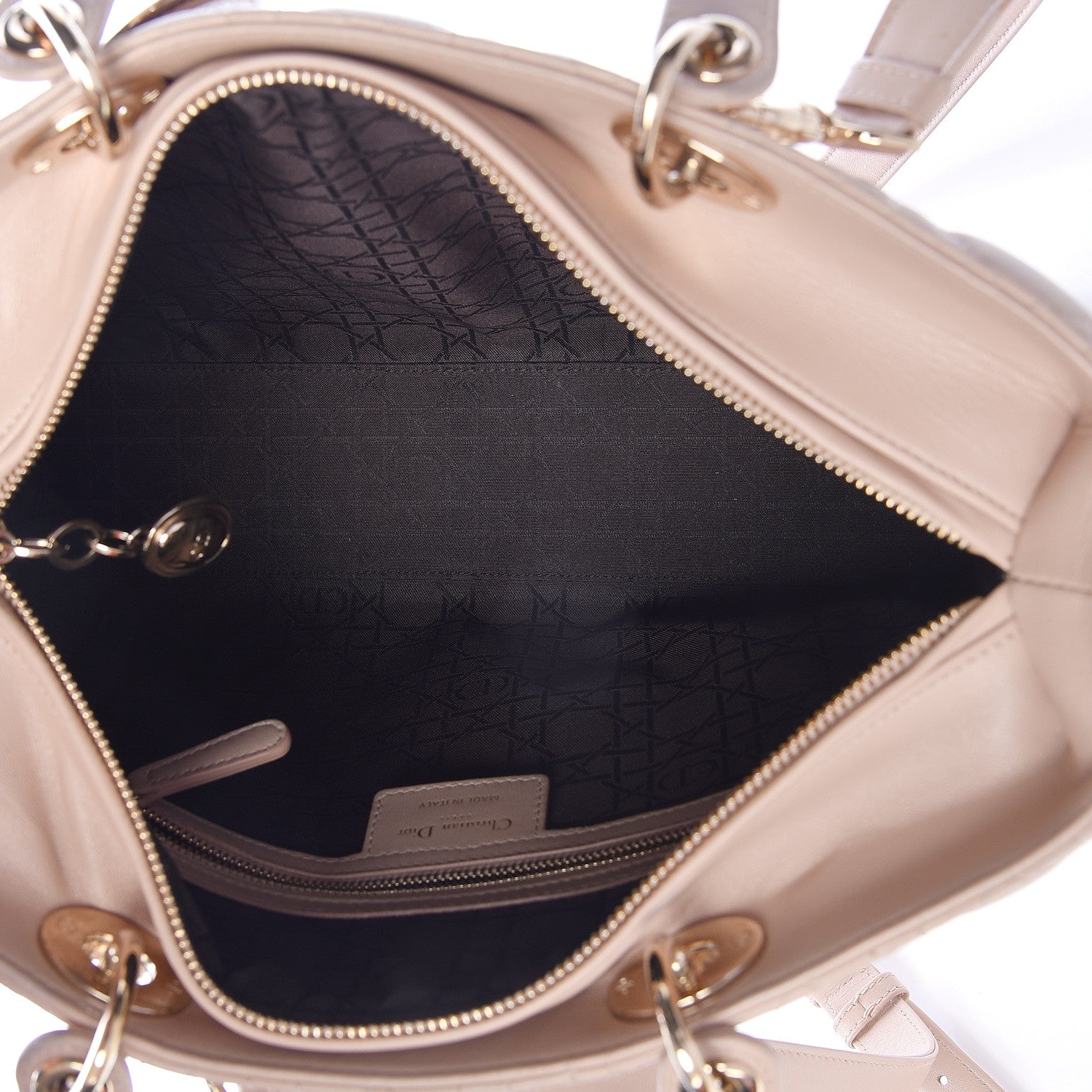 Christian Dior Lambskin Cannage Large Lady Dior Beige 5 of 11