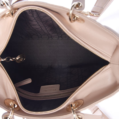 Christian Dior Lambskin Cannage Large Lady Dior Beige 5 of 11