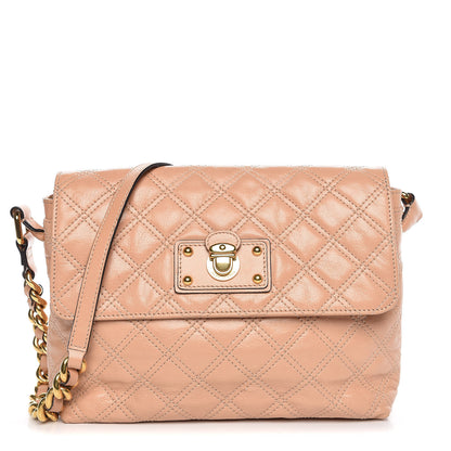 Marc Jacobs Lambskin Quilted The Large Single Flap Link Pink 1 of 9