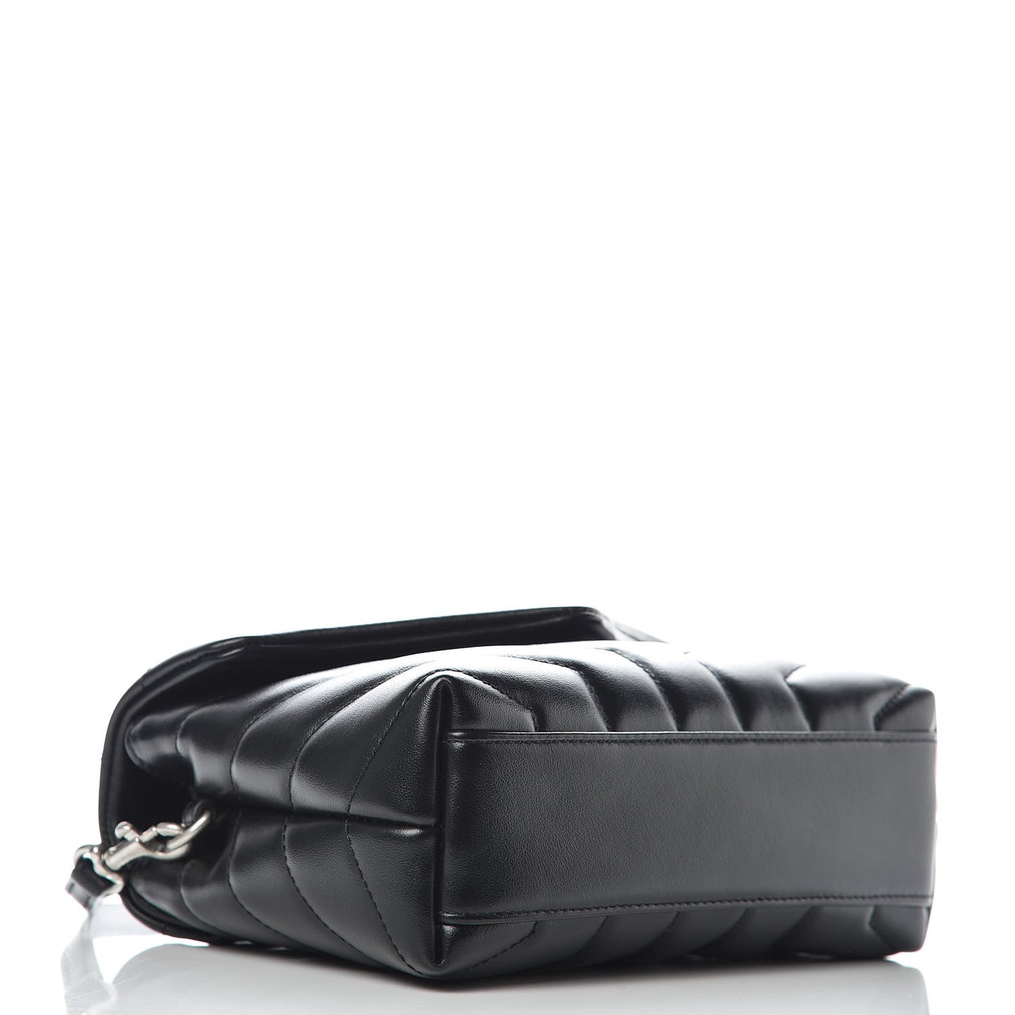 Calfskin Y Quilted Monogram Toy Loulou Crossbody Bag Black