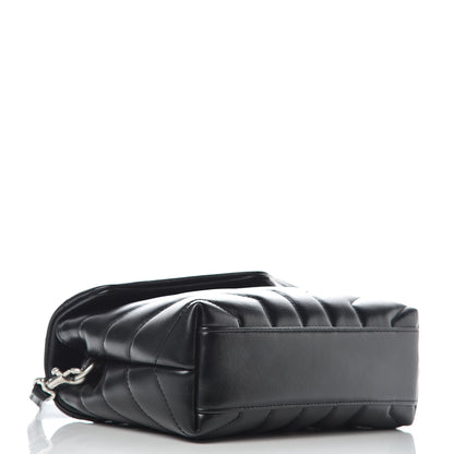 Saint Laurent Calfskin Y Quilted Monogram Toy Loulou Crossbody Bag Black 4 of 10