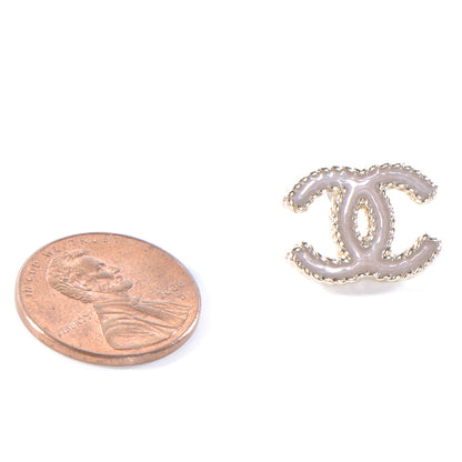 Chanel Enamel CC Earrings Light Pink 2 of 5