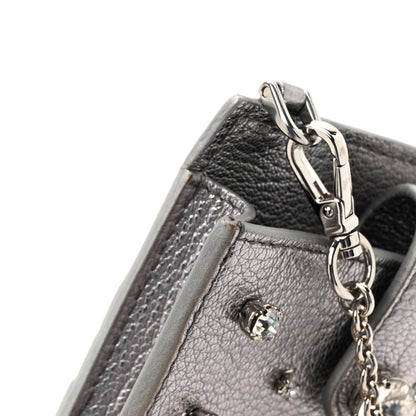 Miu Miu Calfskin Crystal Crossbody Silver 13 of 14