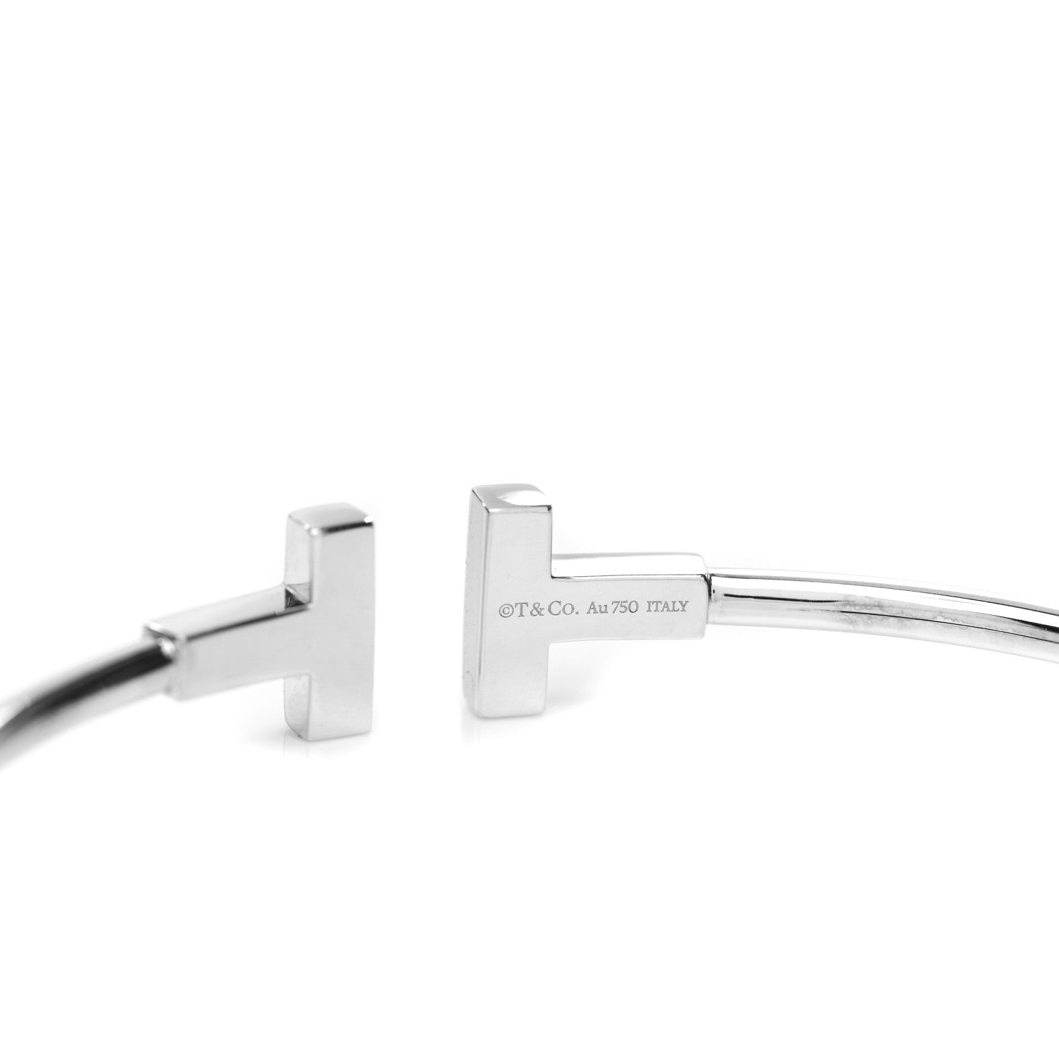 Tiffany 18K White Gold T Wire Bracelet 3 of 3