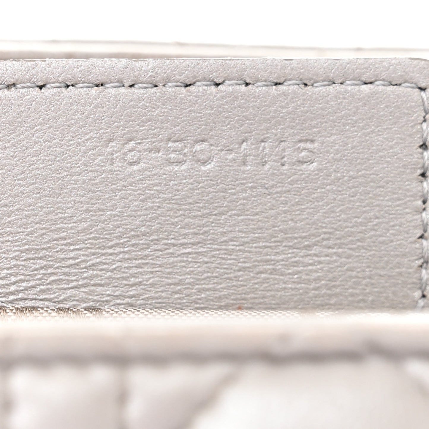 Metallic Lambskin Cannage Medium Lady Dior Silver