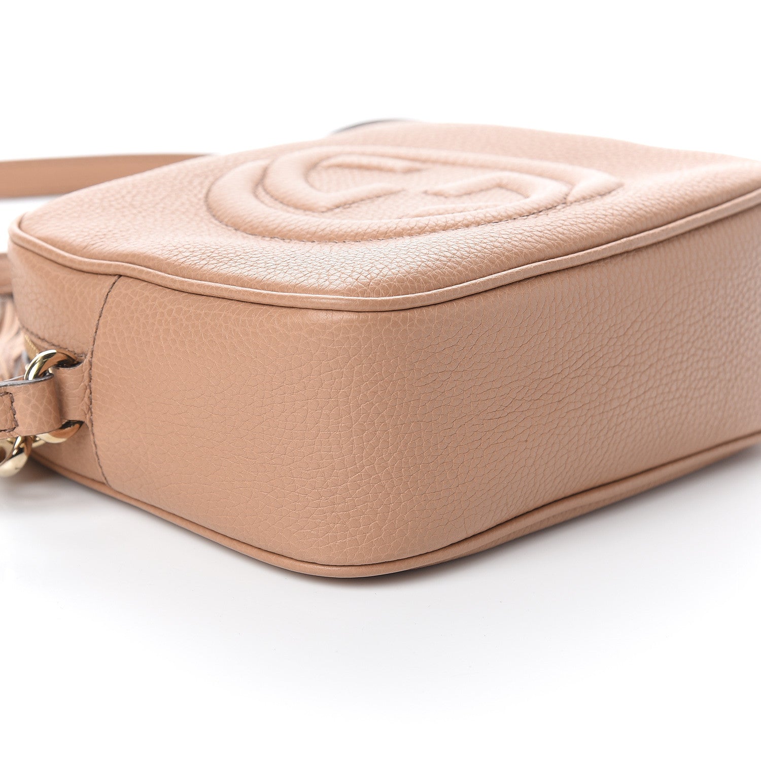 Gucci Pebbled Calfskin Small Soho Disco Bag Camelia 7 of 8