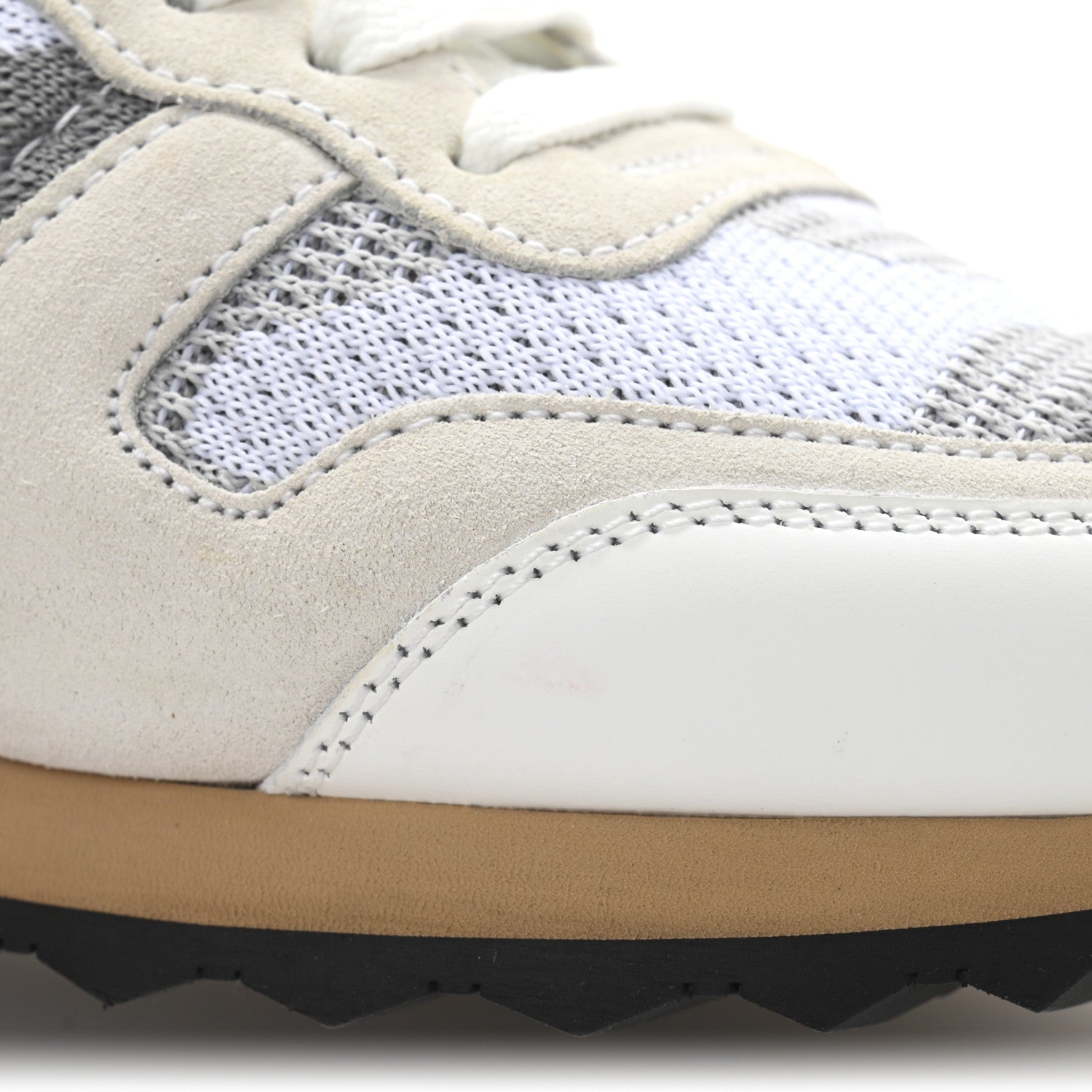 Valentino Garavani Mesh Suede Camouflage Rockrunner Sneakers 35 White Grey 10 of 10