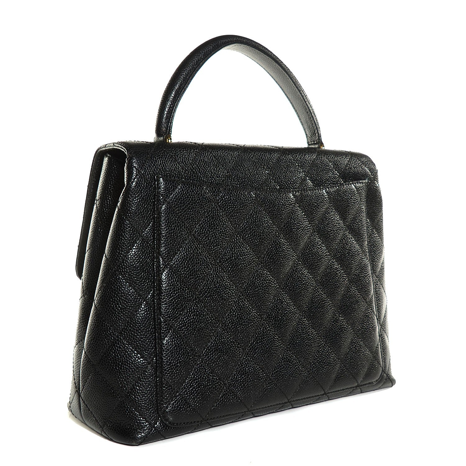 Chanel Caviar Quilted Jumbo Kelly Flap Black 3 of 9