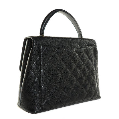 Chanel Caviar Quilted Jumbo Kelly Flap Black 3 of 9