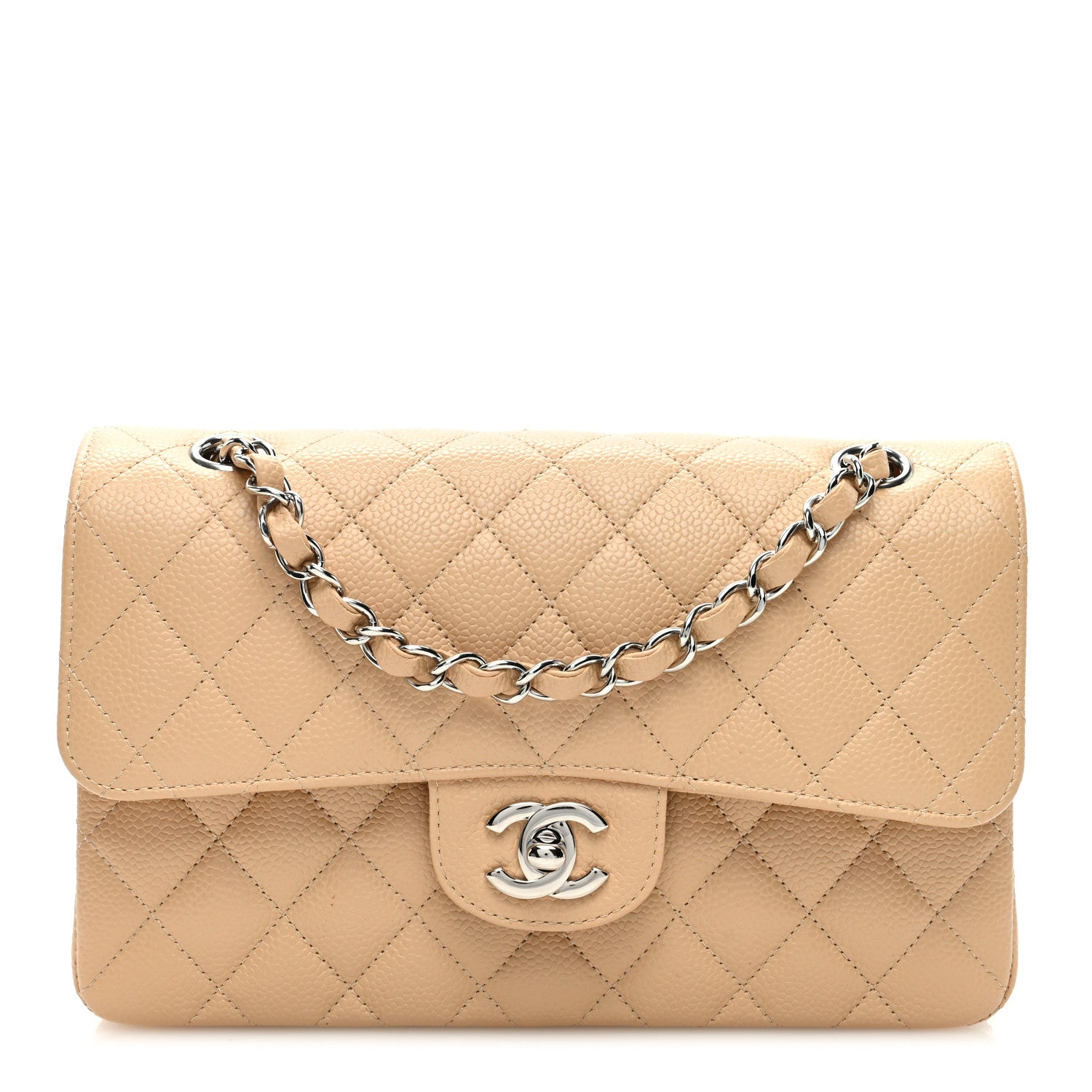 Chanel Caviar Quilted Small Double Flap Beige 1 of 9