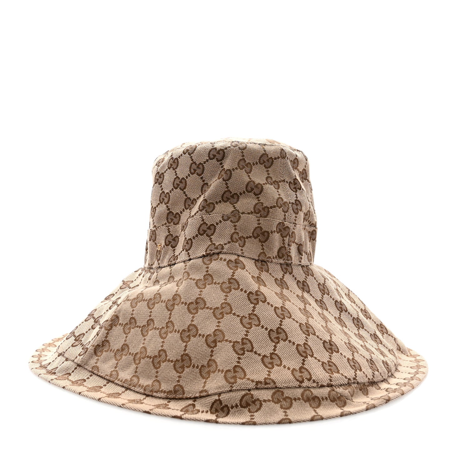 Monogram Wide Brim Hat L Beige