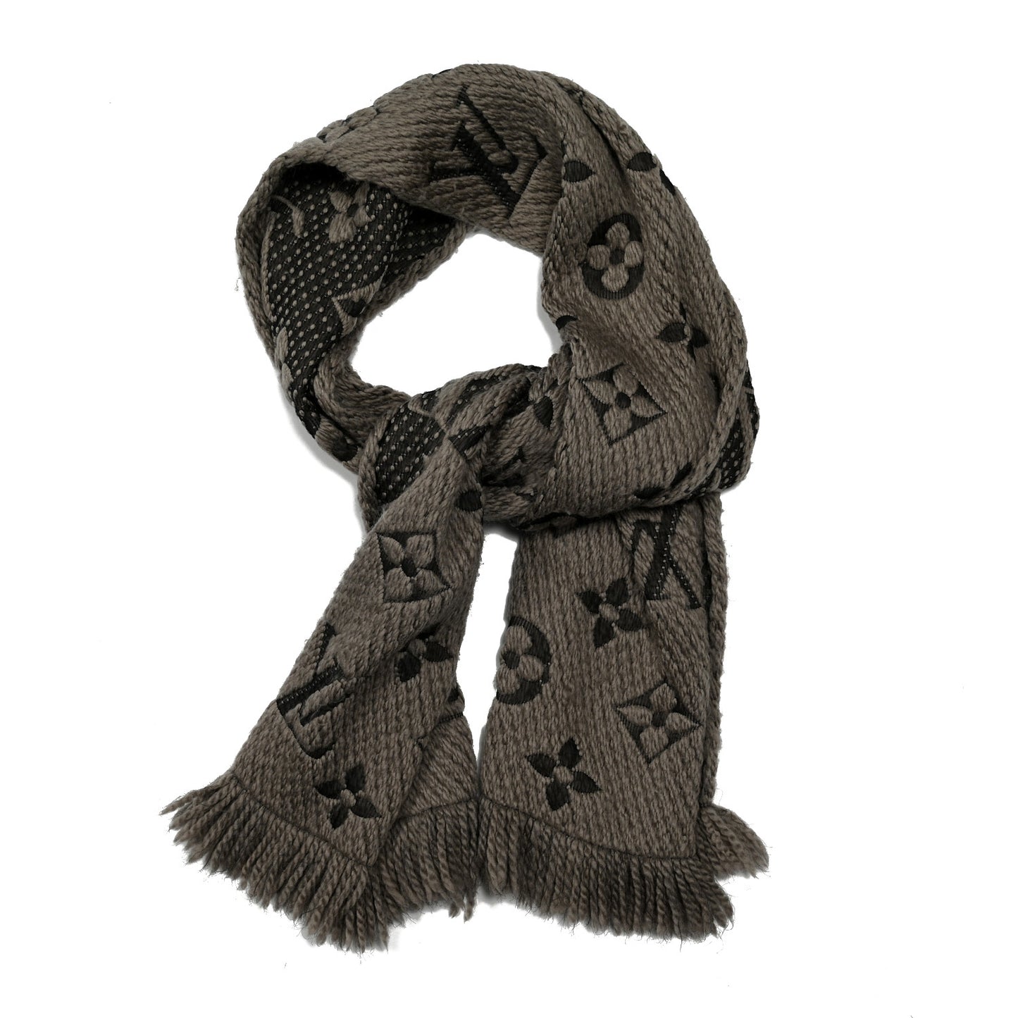 Wool Silk Logomania Scarf Verone