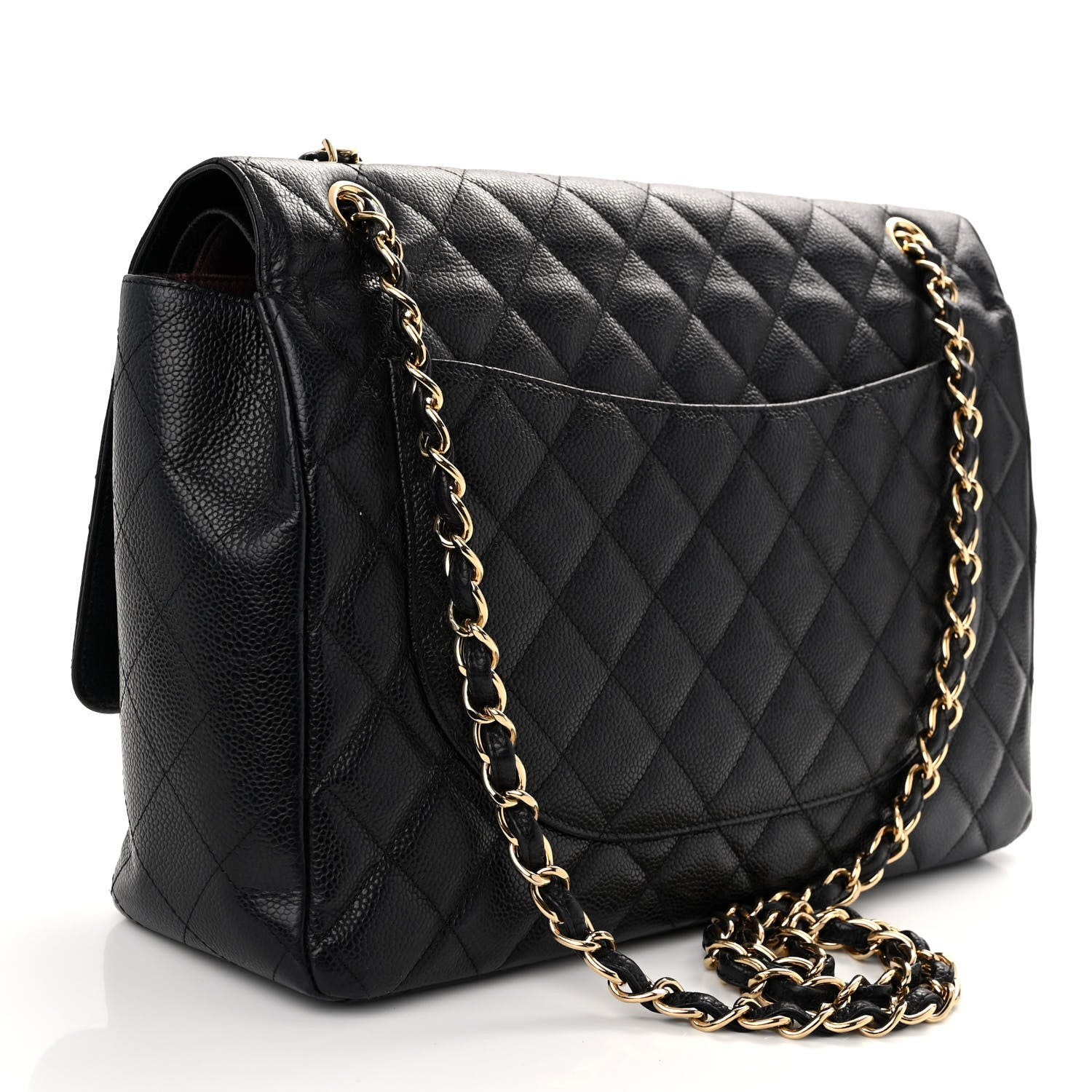 Chanel Caviar Quilted Maxi Double Flap Black 3 of 12