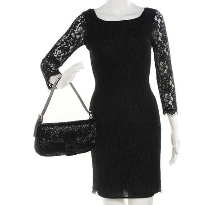 Fendi Beaded Baguette Black 2 of 8
