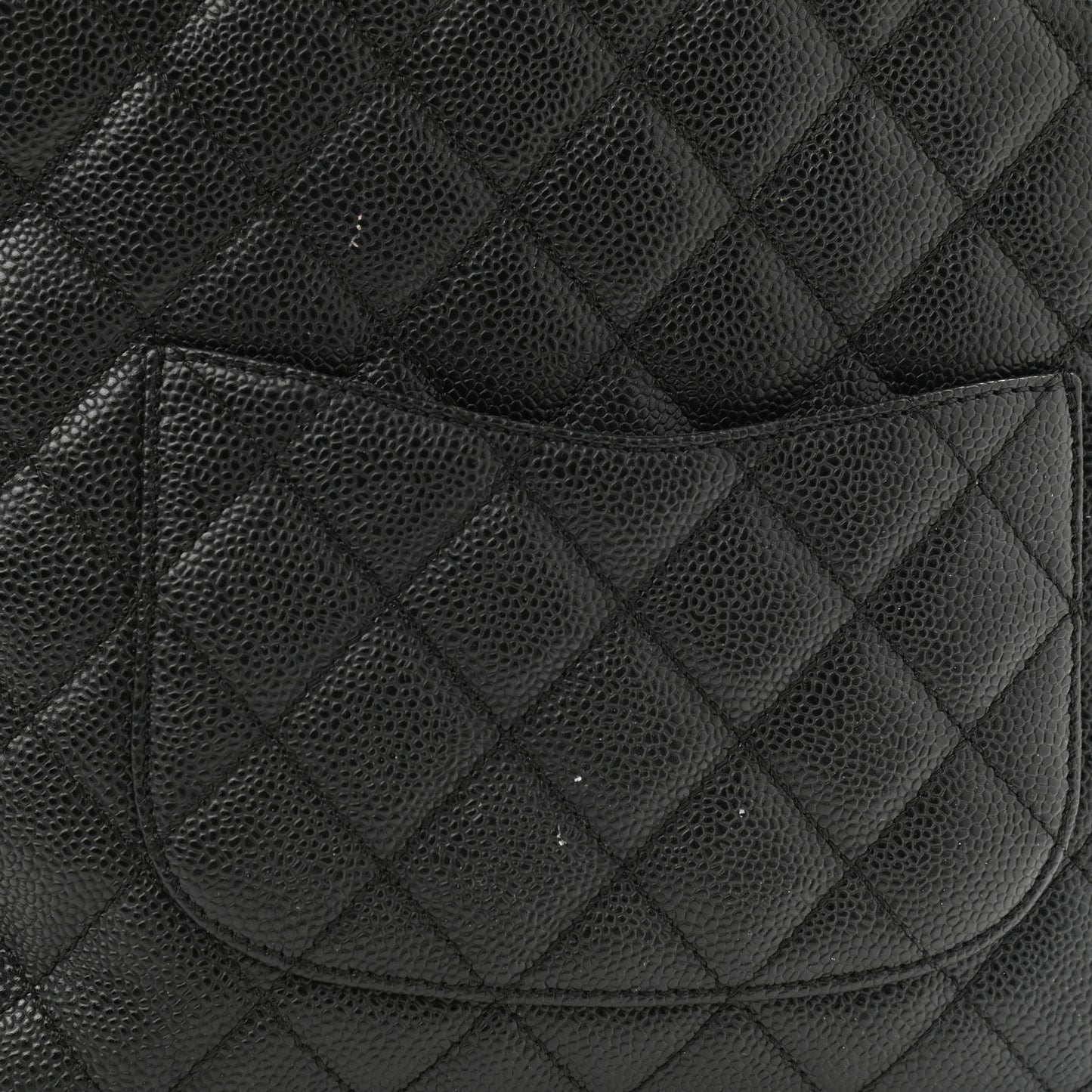 Caviar Quilted Petit Shopping Tote PST Black