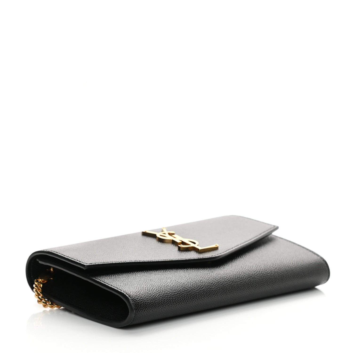 Saint Laurent Grain De Poudre Uptown Chain Wallet Black 5 of 11