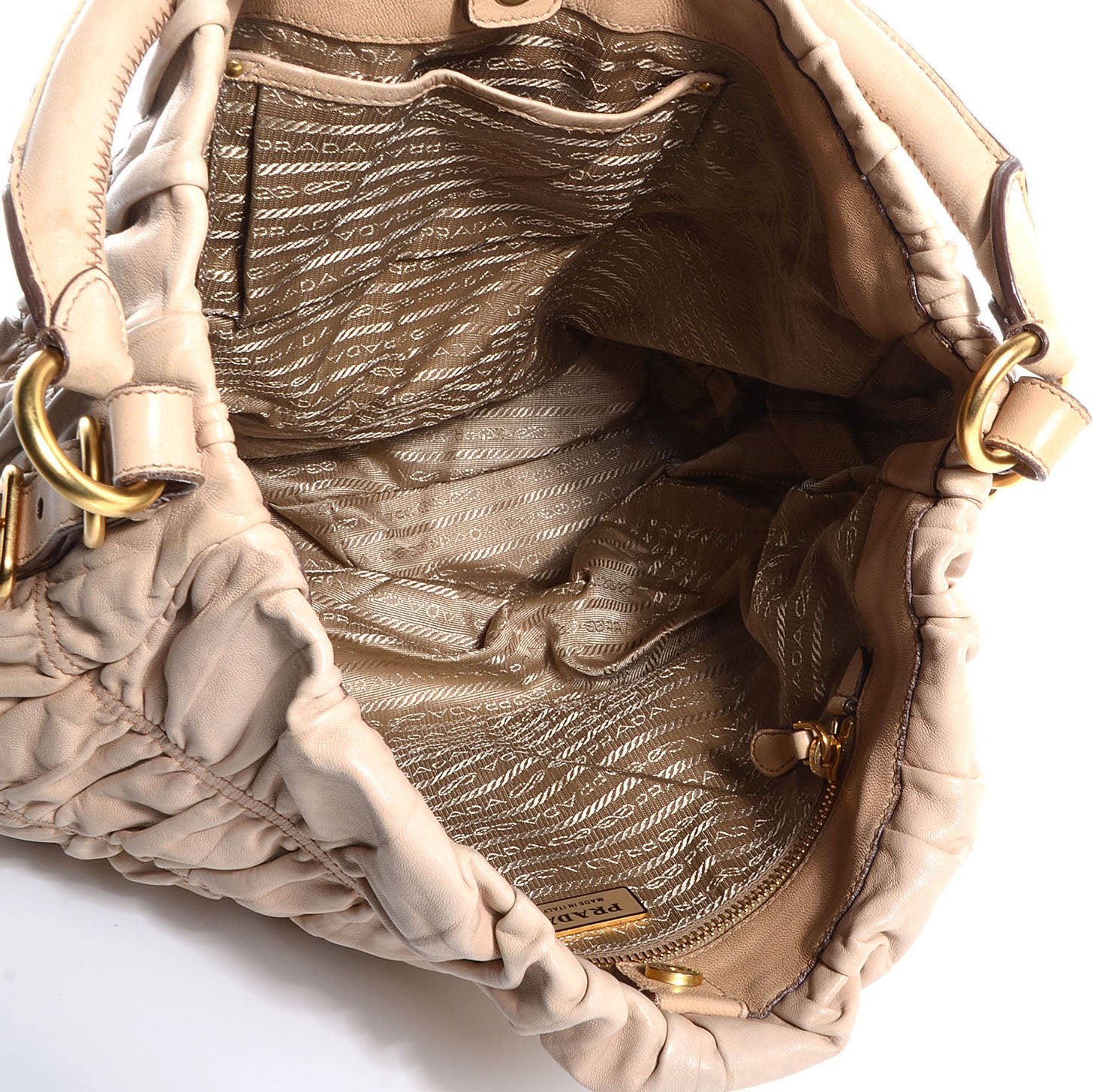 Prada Nappa Gaufre Hobo Cipria 5 of 10