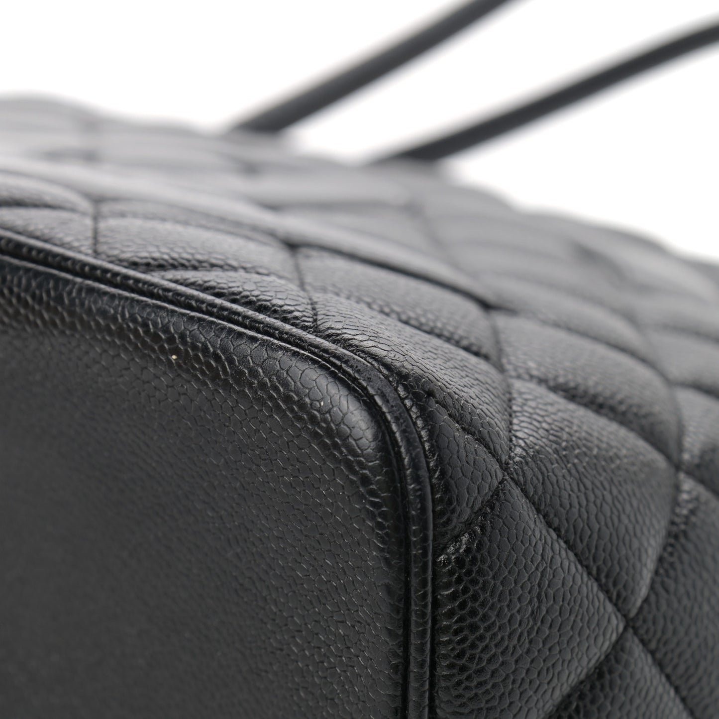 Caviar Quilted Medallion Tote Black